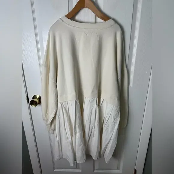 Free People Eleanor Sweatshirt Grey Combo L
